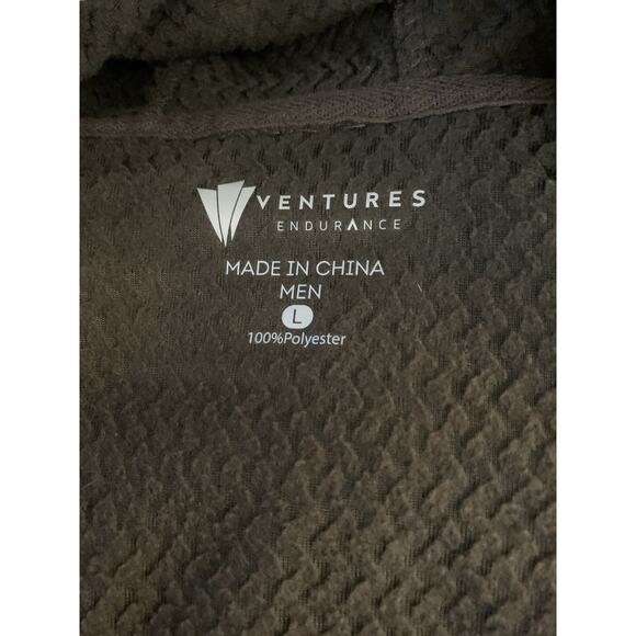 Ventures Endurance Jacket Mens Large Brown Hoodie Hot Chocolate Run Exercise - Picture 7 of 8